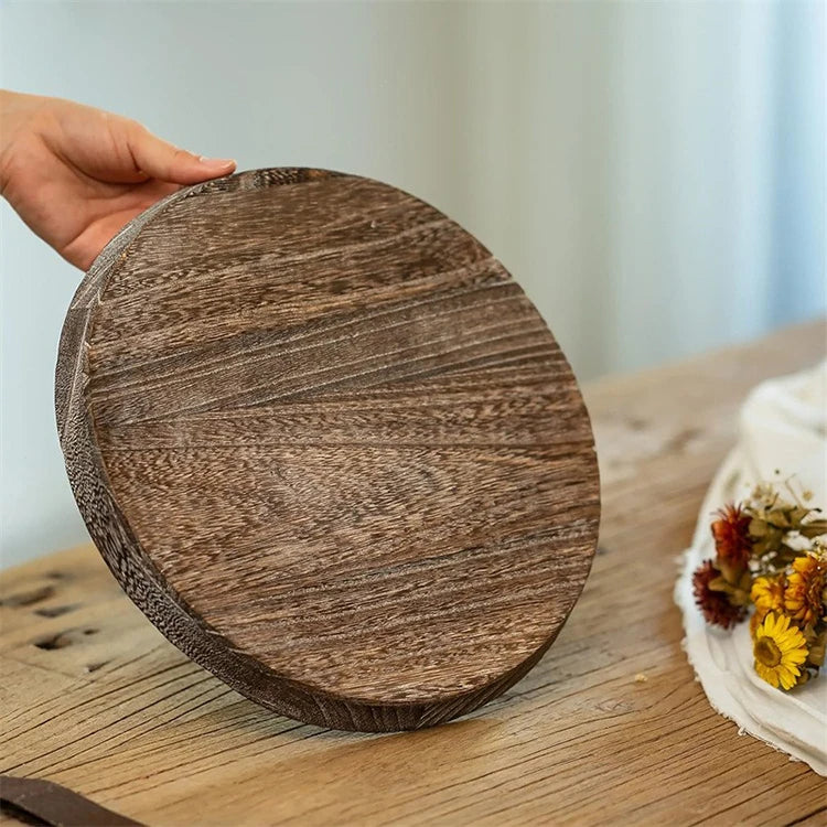 Round Wooden Tray, view 2