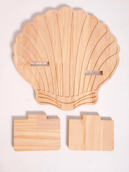 Seashell Wooden Wall Shelf, view 7