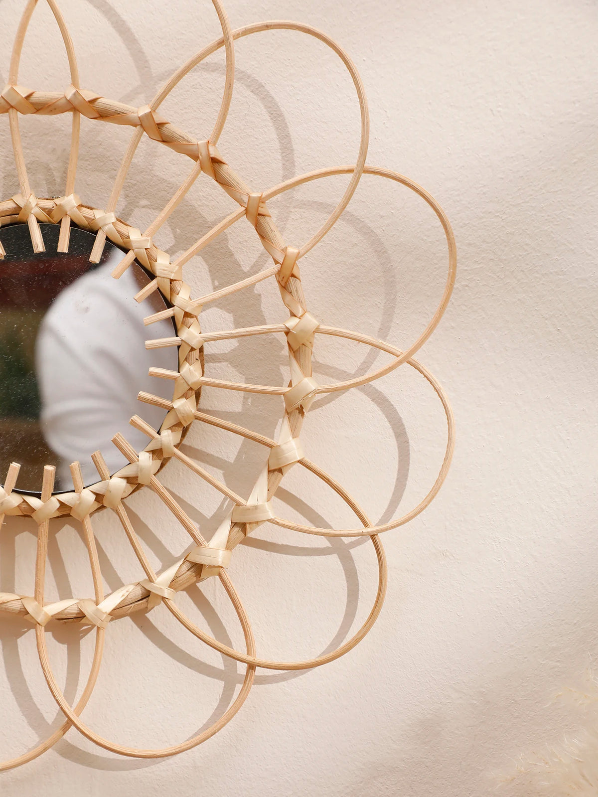 Bamboo Flower Wall Mirror, view 4