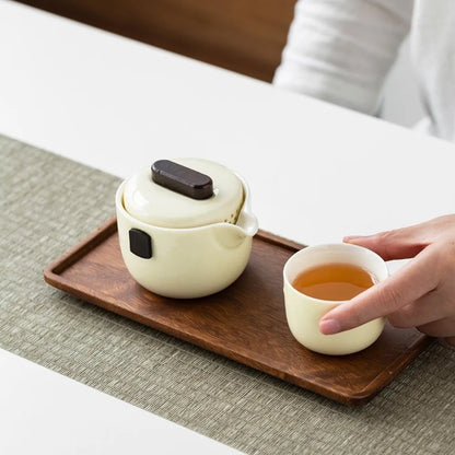 Narrow Rectangular Wooden Tray, view 4
