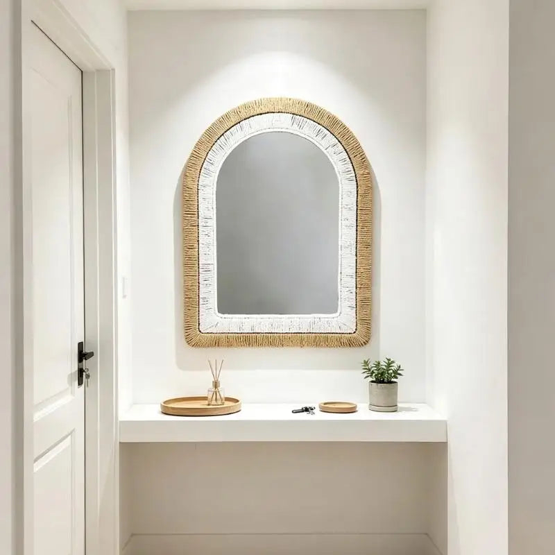 Two-Tone Woven Wall Mirror, view 7