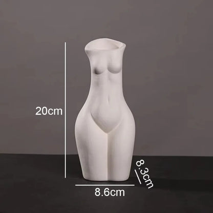 Ceramic Torso Vase, Standing style, 20 cm