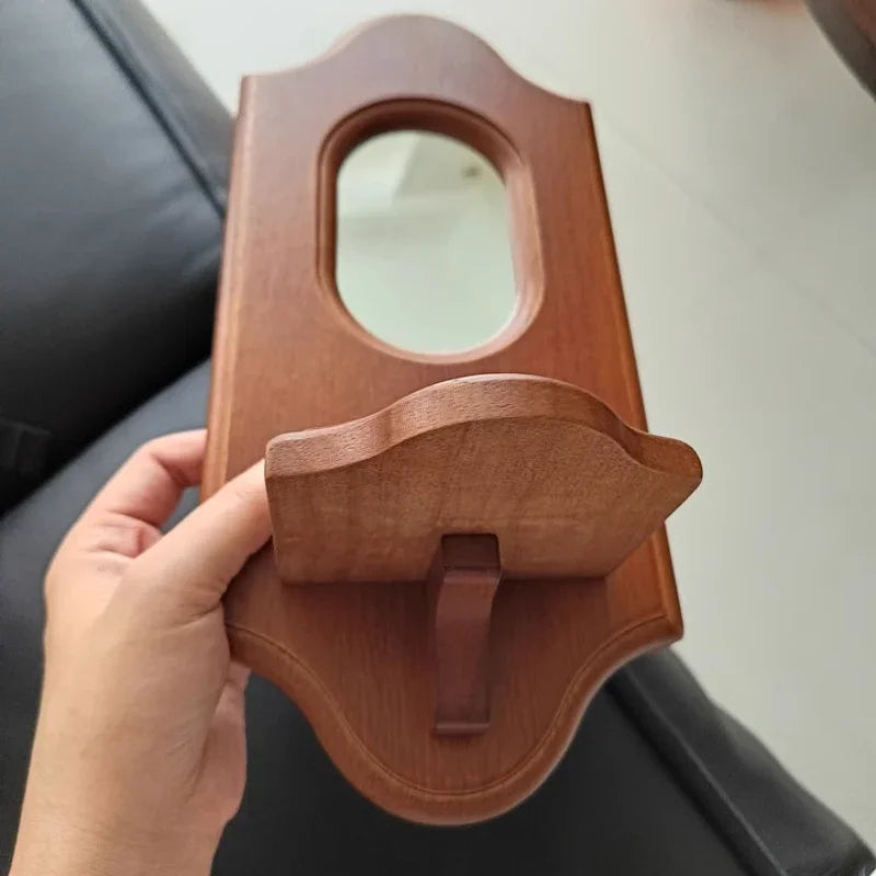 Wooden Mirror Wall Shelf, view 2