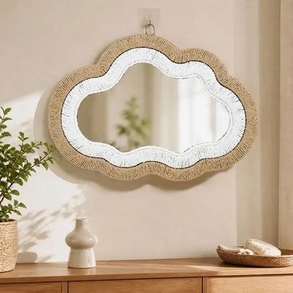 Two-Tone Woven Wall Mirror, view 5