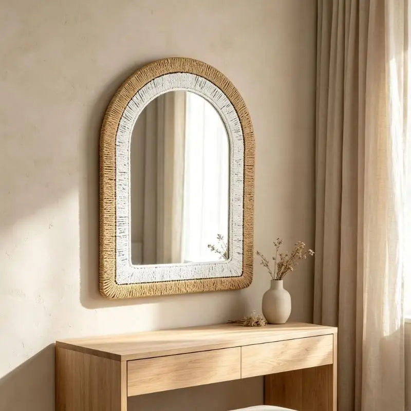 Two-Tone Woven Wall Mirror, view 6