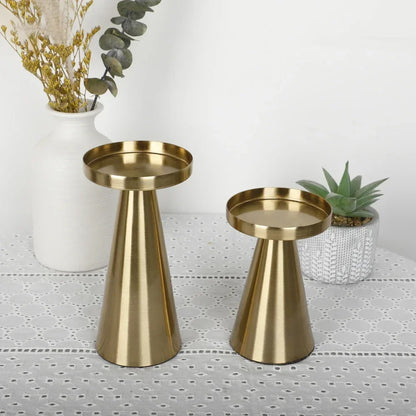 Gold-Tone Cone Candle Holders, view 3