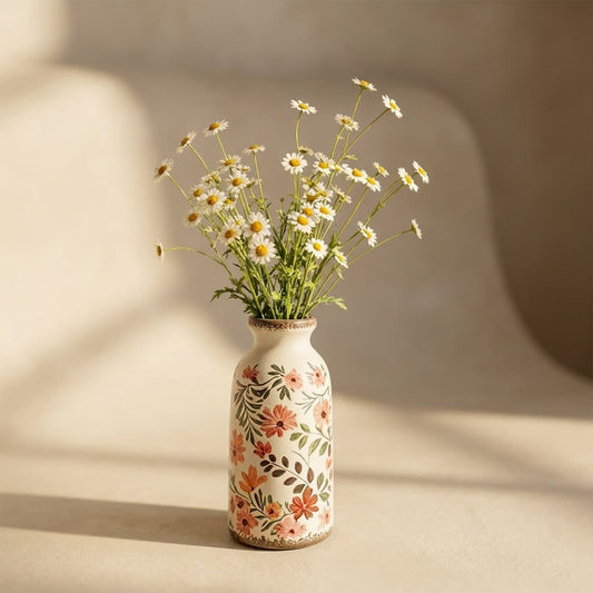 Nordic Ceramic Small Vase, Rustic Style, Single Piece Decor