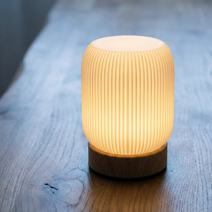 Wood Grain Touch Bedside Lamp
