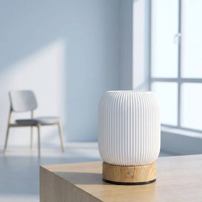 Wood Grain Touch Bedside Lamp