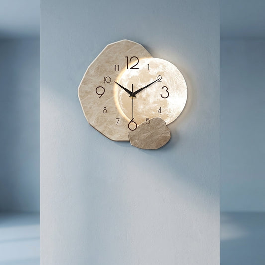 Wooden Moon Silent Wall Clock